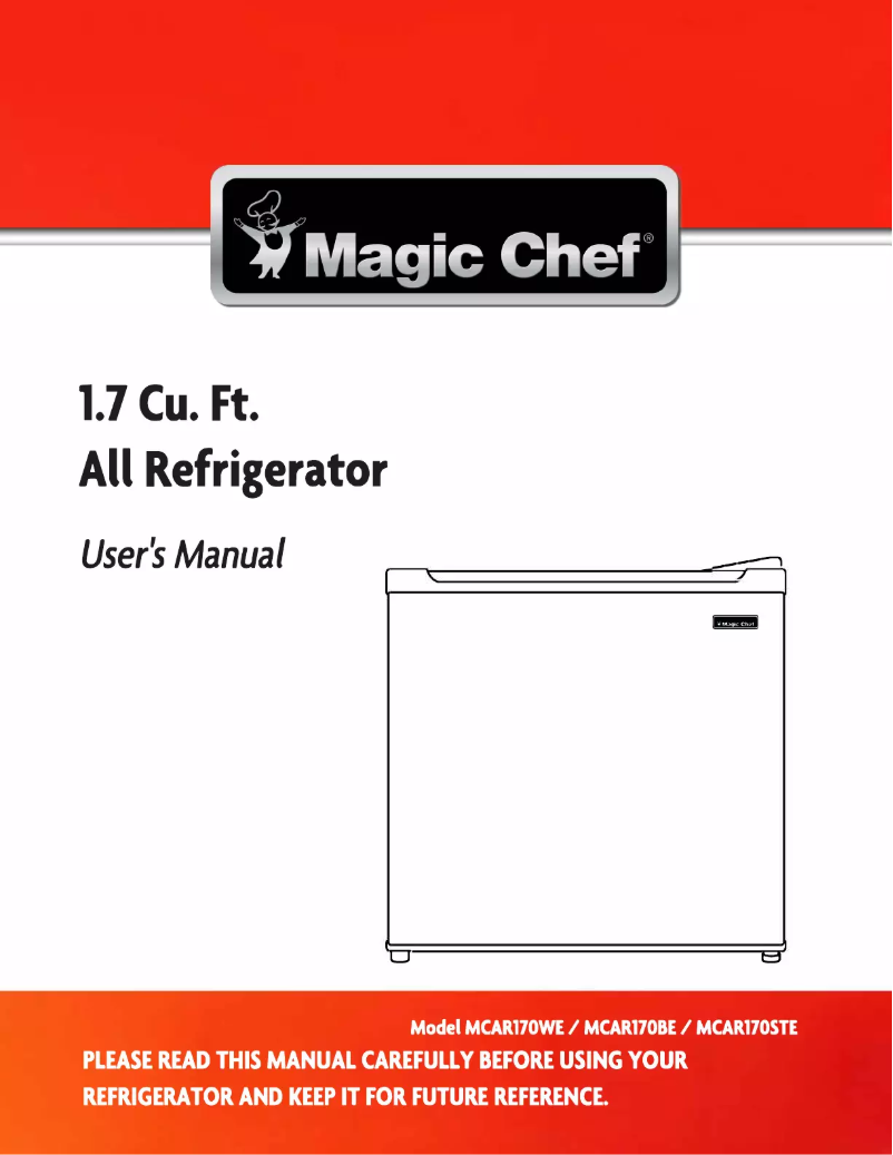 Página 1 del manual Manual de usuario Magic Chef MCAR170STE