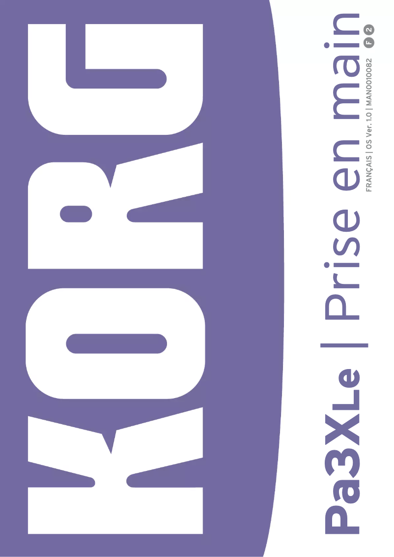 Page 1 de la notice Manuel utilisateur Korg Pa3XLe