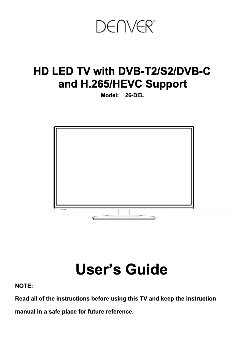 Page 1 de la notice Manuel utilisateur Denver LED-3269