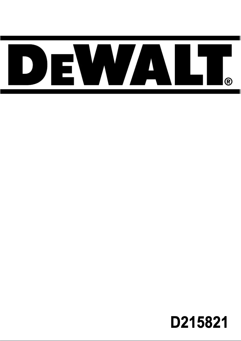 Página 1 del manual Manual de usuario DeWalt D215821
