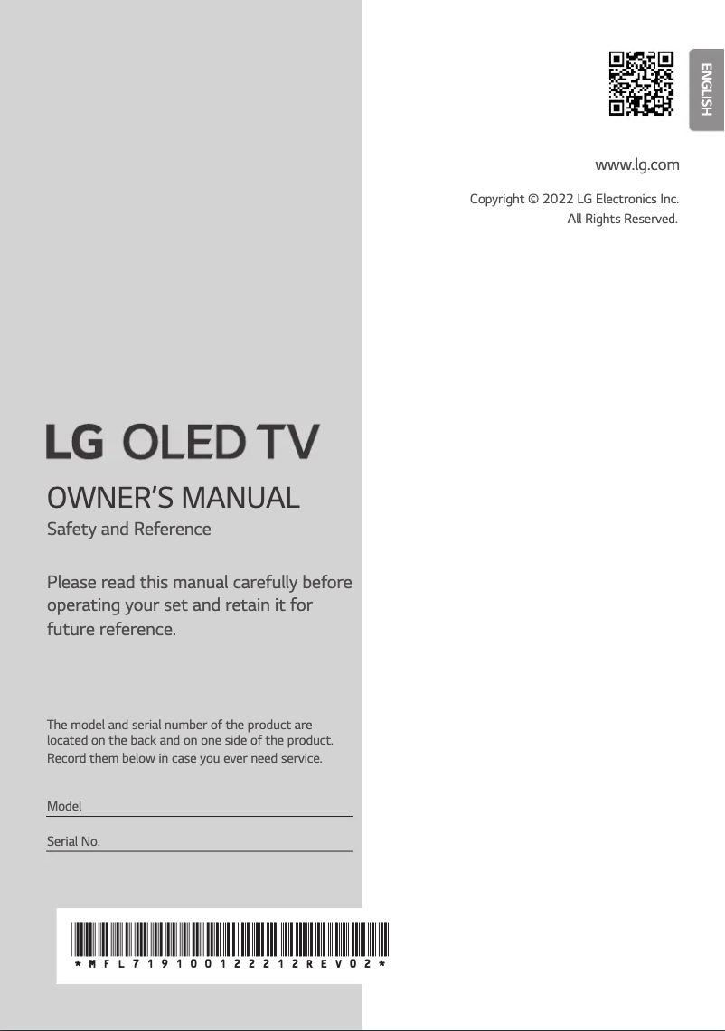 Page 1 de la notice Manuel utilisateur LG 42LX3QPSA