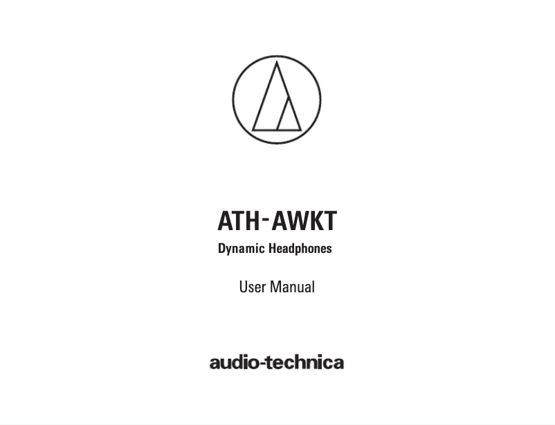 Page 1 de la notice Manuel utilisateur Audio-Technica ATH-AWKT
