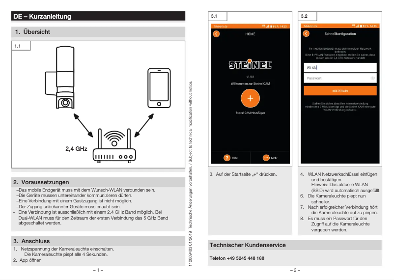 Page 1 of the manual User Manual Steinel L 600 CAM S