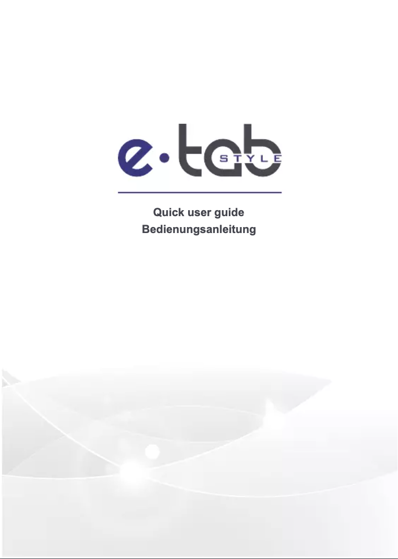 Page 1 de la notice Manuel utilisateur Microtech e-tab Style