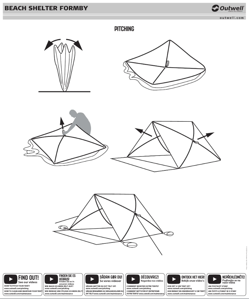 Page 1 de la notice Mode d'emploi Outwell Beach Shelter Formby