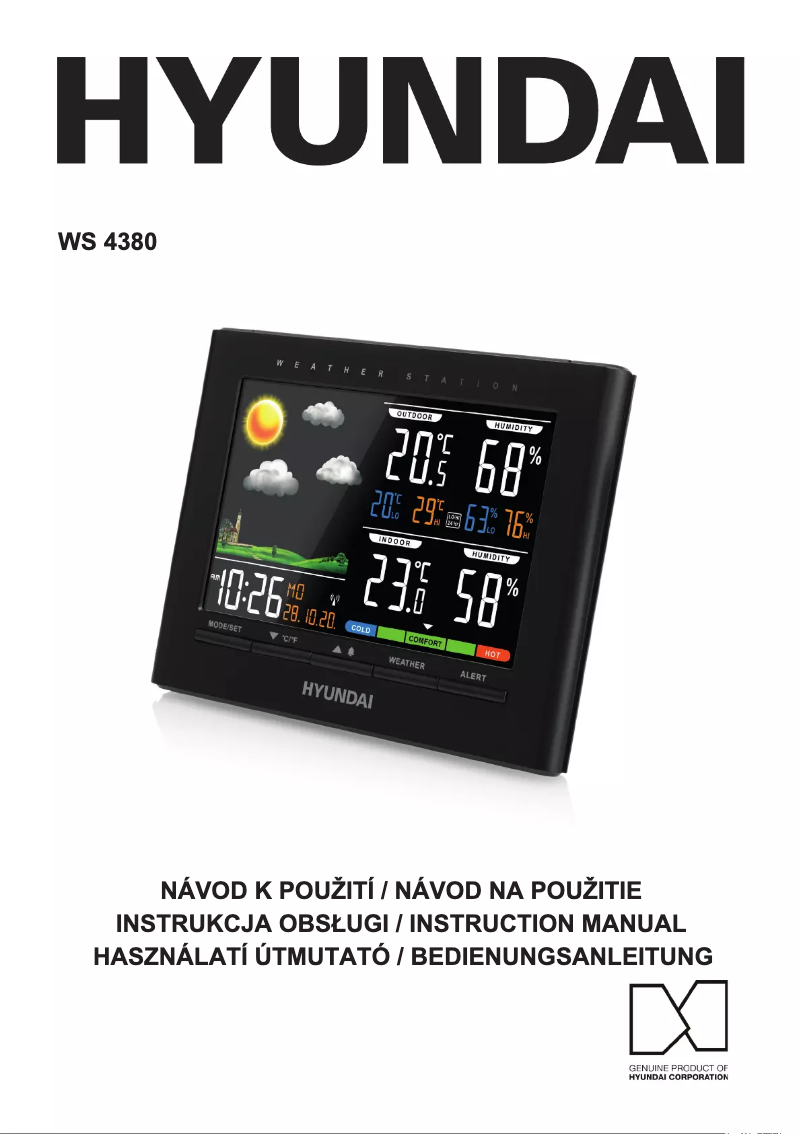 Page 1 of the manual User Manual Hyundai WS 4380