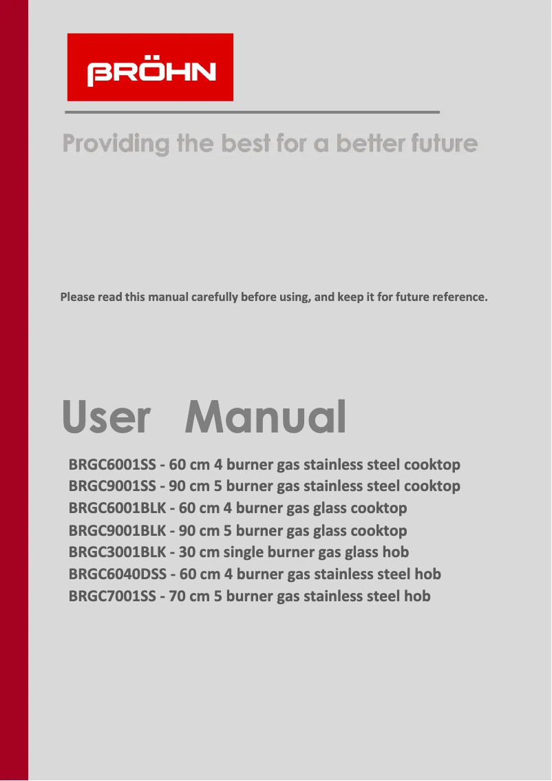 Page 1 de la notice Manuel utilisateur Bröhn BRGC9001BLK