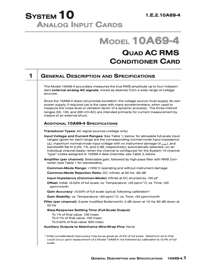 Page 1 of the manual User Manual Daytronic 10A69-4