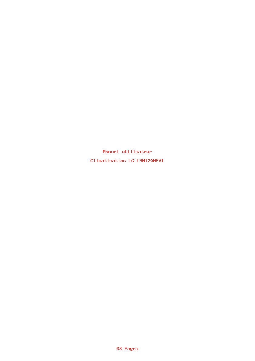 Page 1 de la notice Manuel utilisateur LG LSN120HEV1