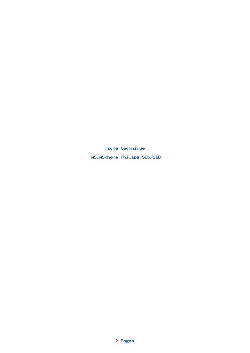 Image de la première page du manuel de l'appareil SE5711B