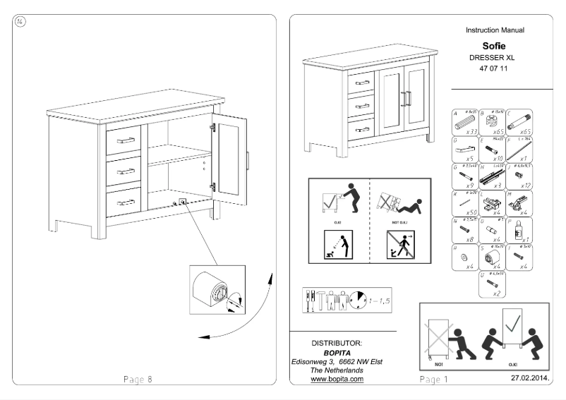 Page 1 de la notice Manuel utilisateur Bopita Sofie XL