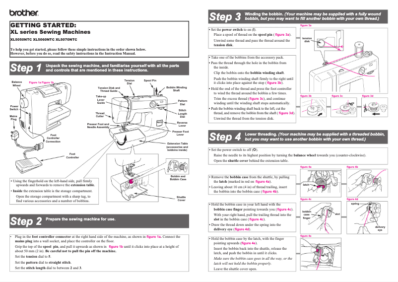 Page 1 de la notice Manuel utilisateur Brother Prestige 50
