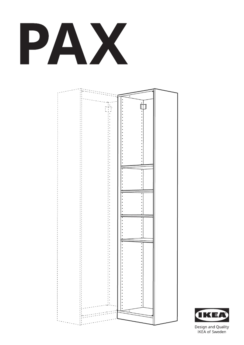 Page 1 de la notice Manuel utilisateur Ikea PAX 003.469.64