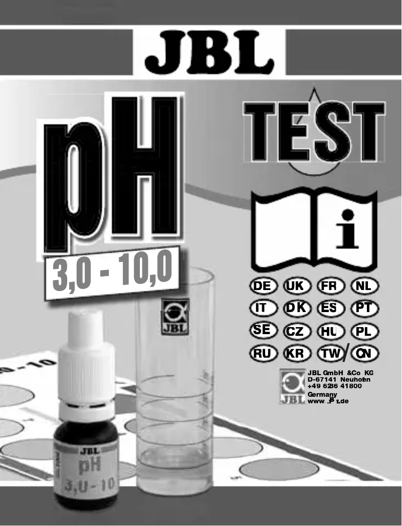 Page 1 de la notice Manuel utilisateur JBL pH 3,0-10,0 Test