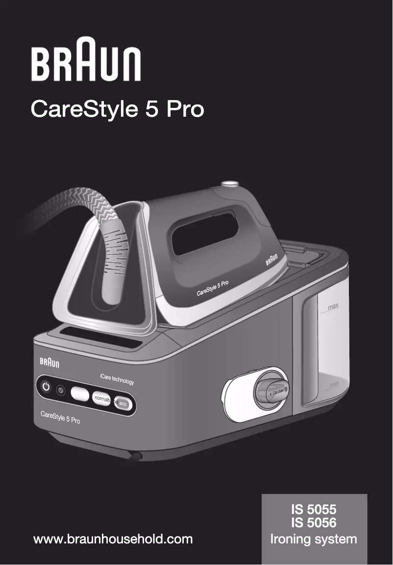 Page 1 de la notice Manuel utilisateur Braun CareStyle 5 Pro IS 5056