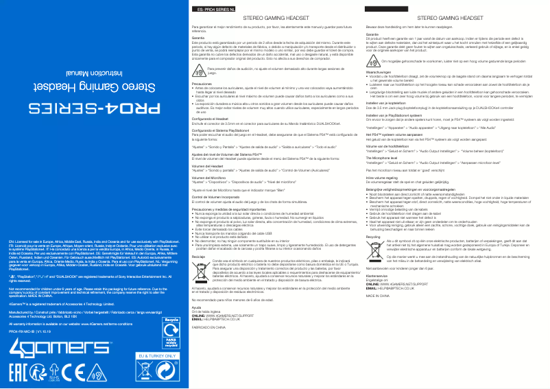 Página 1 del manual Manual de usuario 4Gamers PRO4-70