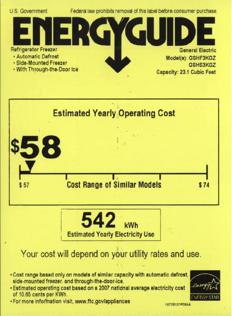 Image de la première page du manuel de l'appareil GSHF3KGZWW