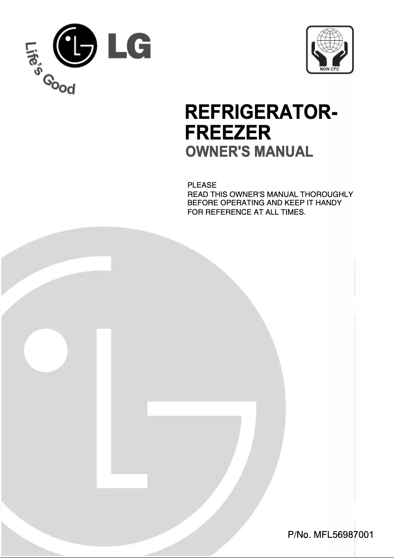 Page 1 de la notice Manuel utilisateur LG GR-V262RSC