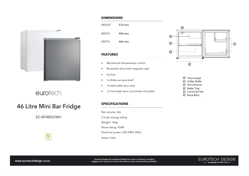 Page 1 de la notice Manuel utilisateur Eurotech ED-BF48WH