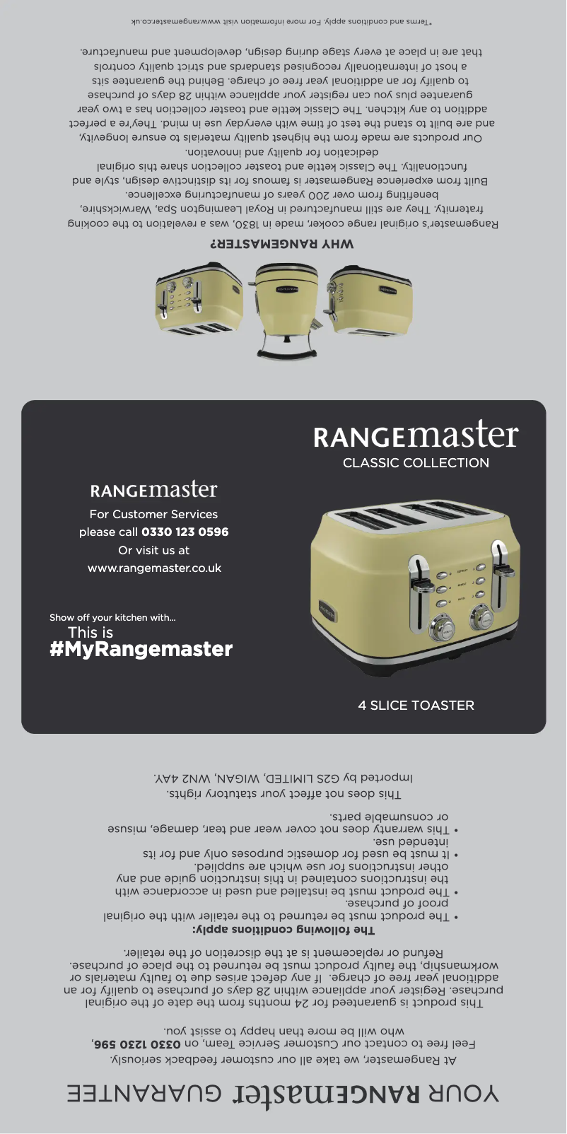 Page 1 de la notice Manuel utilisateur Rangemaster RMCL4S201