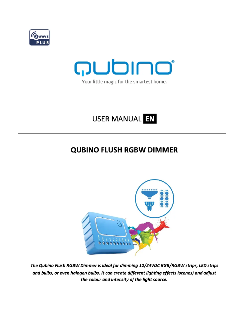 Página 1 del manual Manual de usuario Qubino Flush RGBW Dimmer