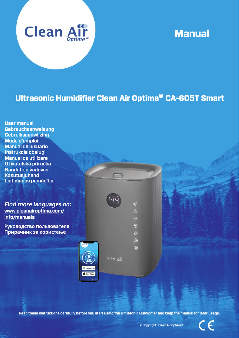 Page 1 de la notice Manuel utilisateur Clean Air Optima CA-605T Smart