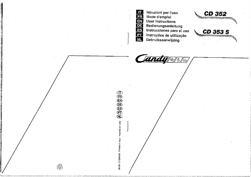 Page 1 de la notice Manuel utilisateur Candy LS CD 353 S