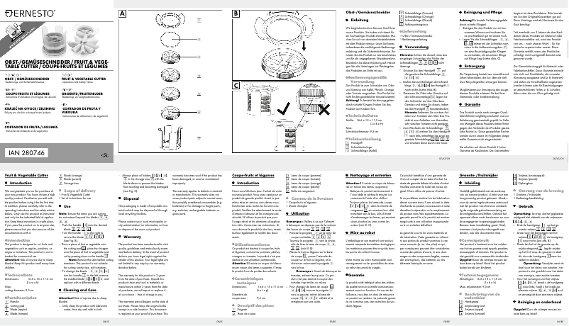 Page 1 de la notice Manuel utilisateur Ernesto HG01531