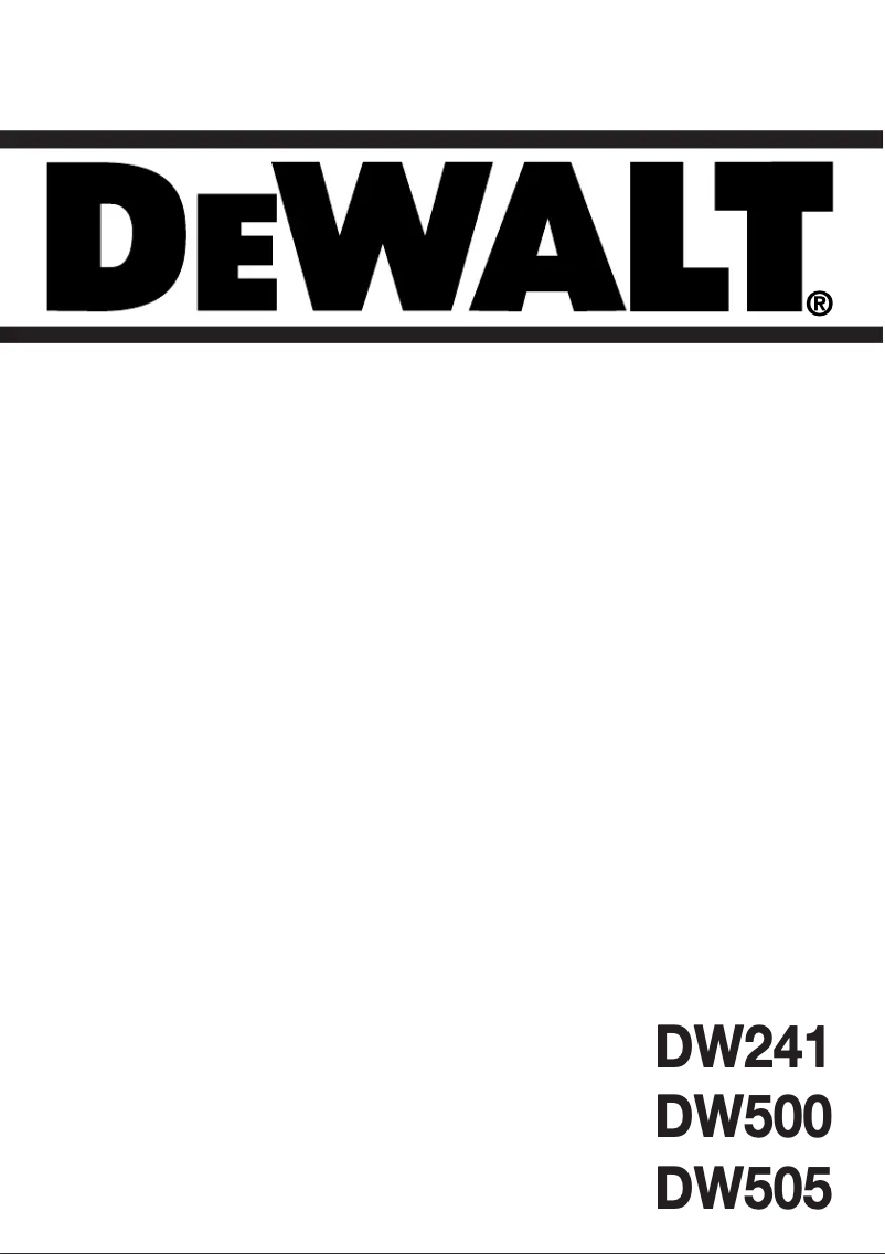 Página 1 del manual Manual de usuario DeWalt DW241