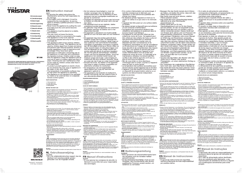 Página 1 del manual Manual de usuario TriStar WF-3088