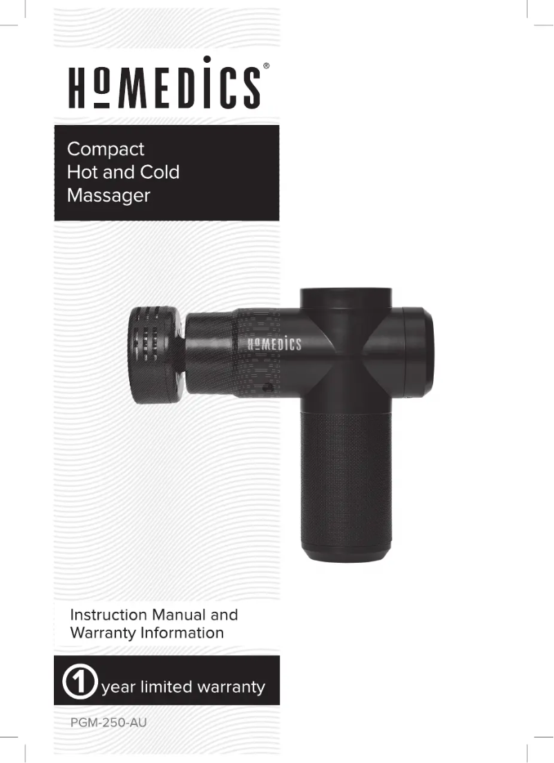 Page 1 de la notice Manuel utilisateur Homedics PGM-250-AU