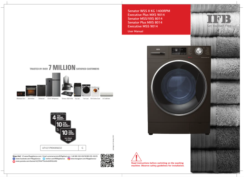 Page 1 de la notice Manuel utilisateur IFB Senator WSS Steam