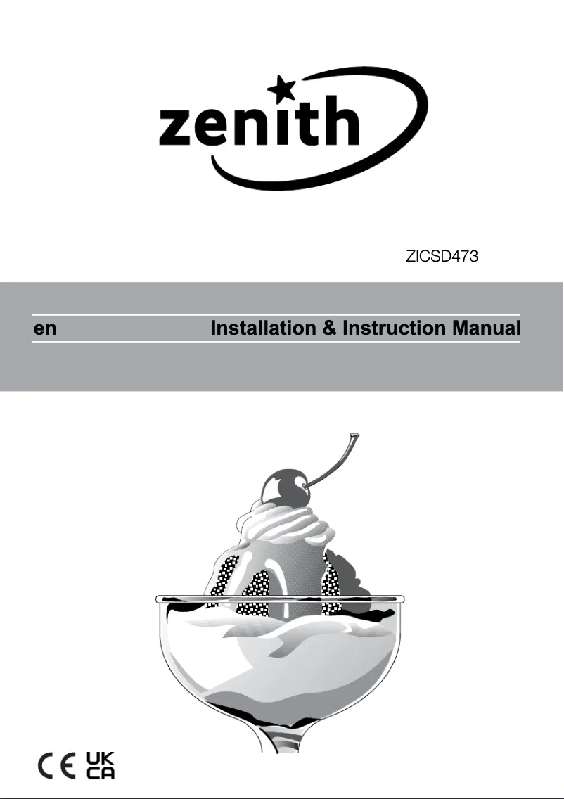 Page 1 de la notice Manuel utilisateur Zenith ZICSD473