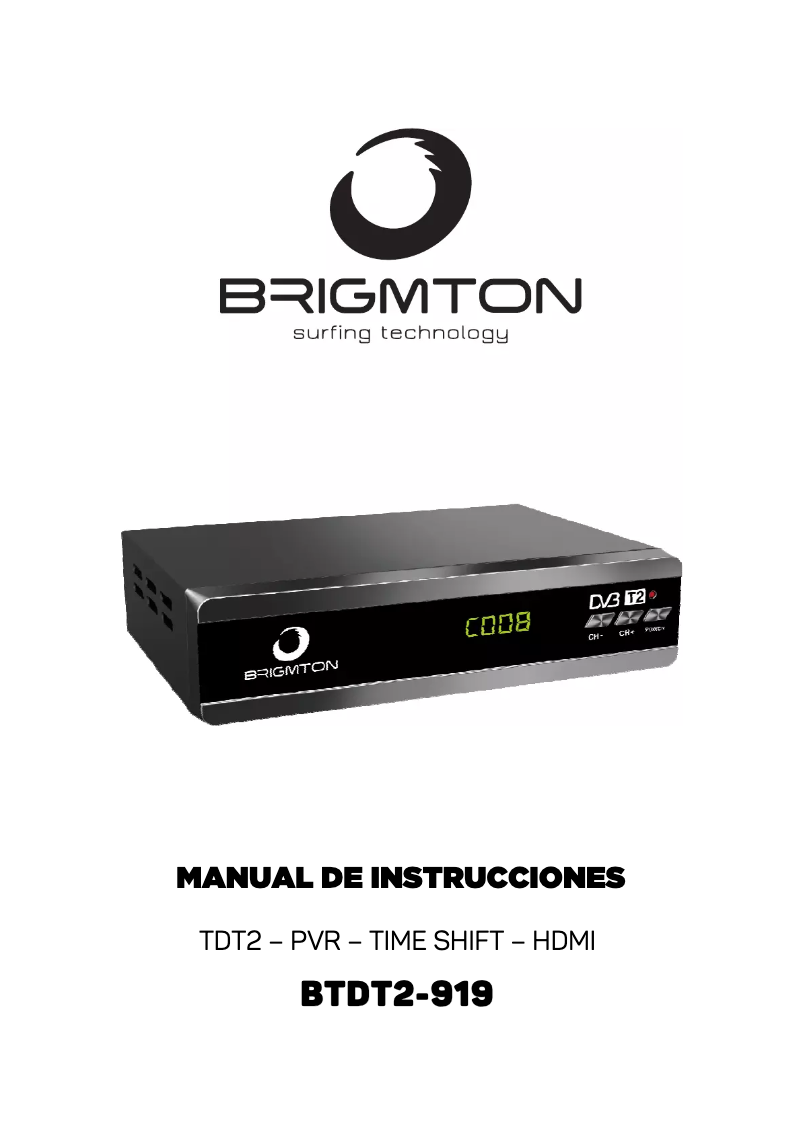 Page 1 de la notice Manuel utilisateur Brigmton BTDT2-919