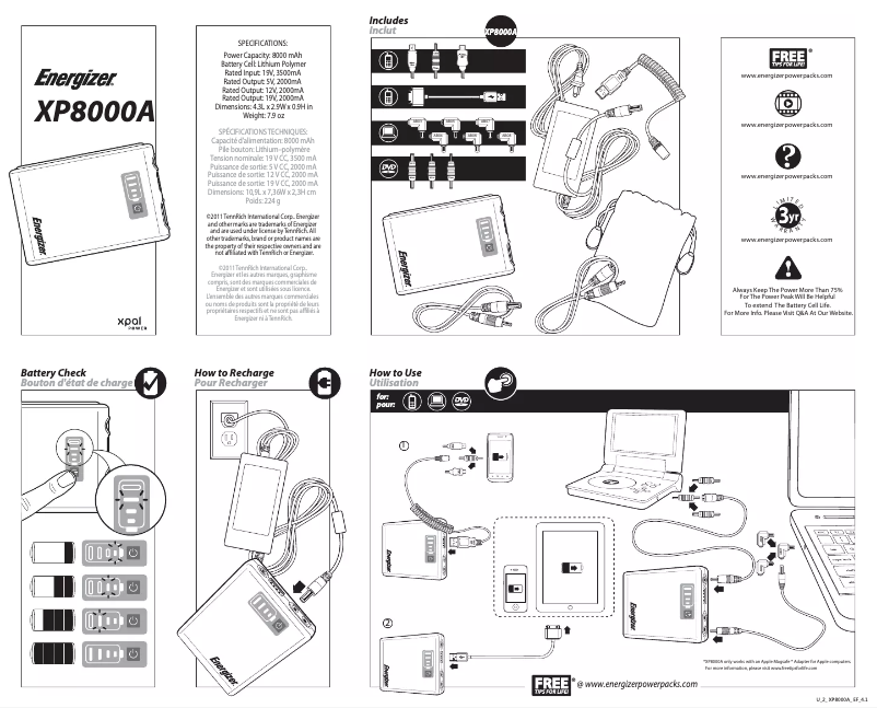Página 1 del manual Manual de usuario XPAL Power XP8000A