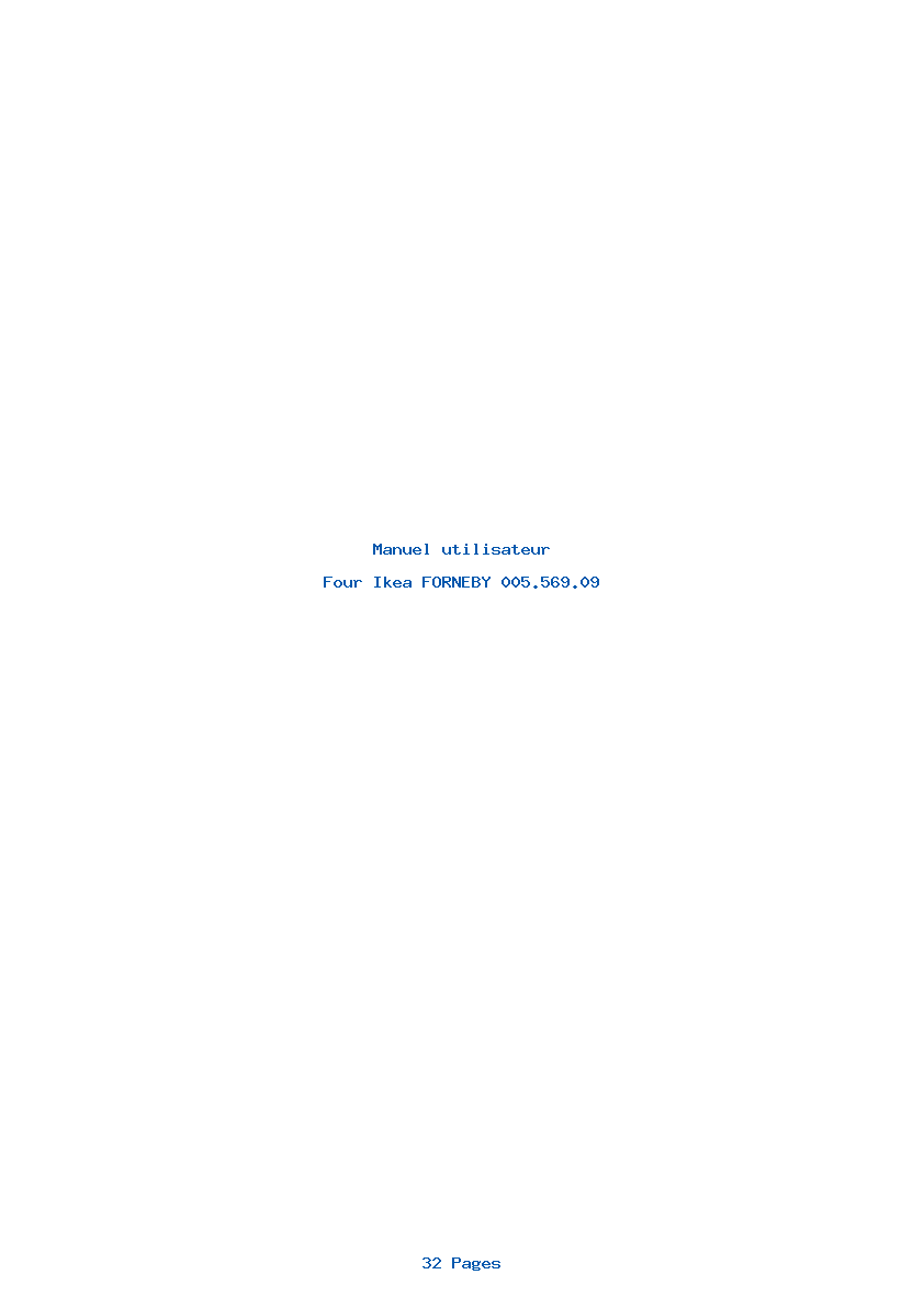 Page 1 de la notice Manuel utilisateur Ikea FORNEBY 005.569.09