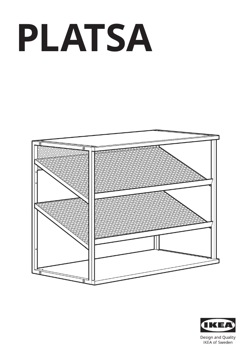 Page 1 de la notice Instructions / montage Ikea PLATSA