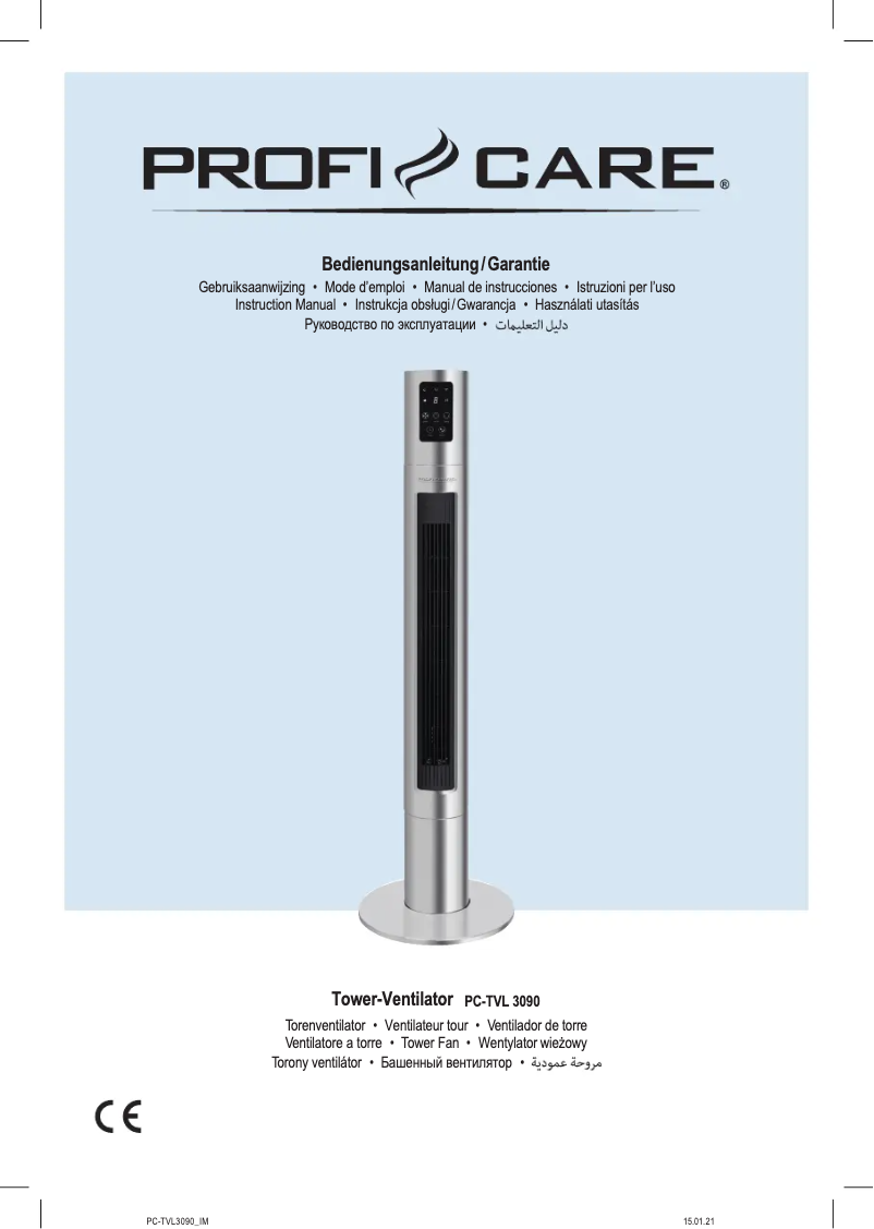 Página 1 del manual Manual de usuario ProfiCare PC-TVL 3090