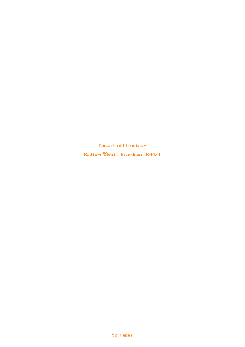 Page 1 de la notice Manuel utilisateur Brandson 304474