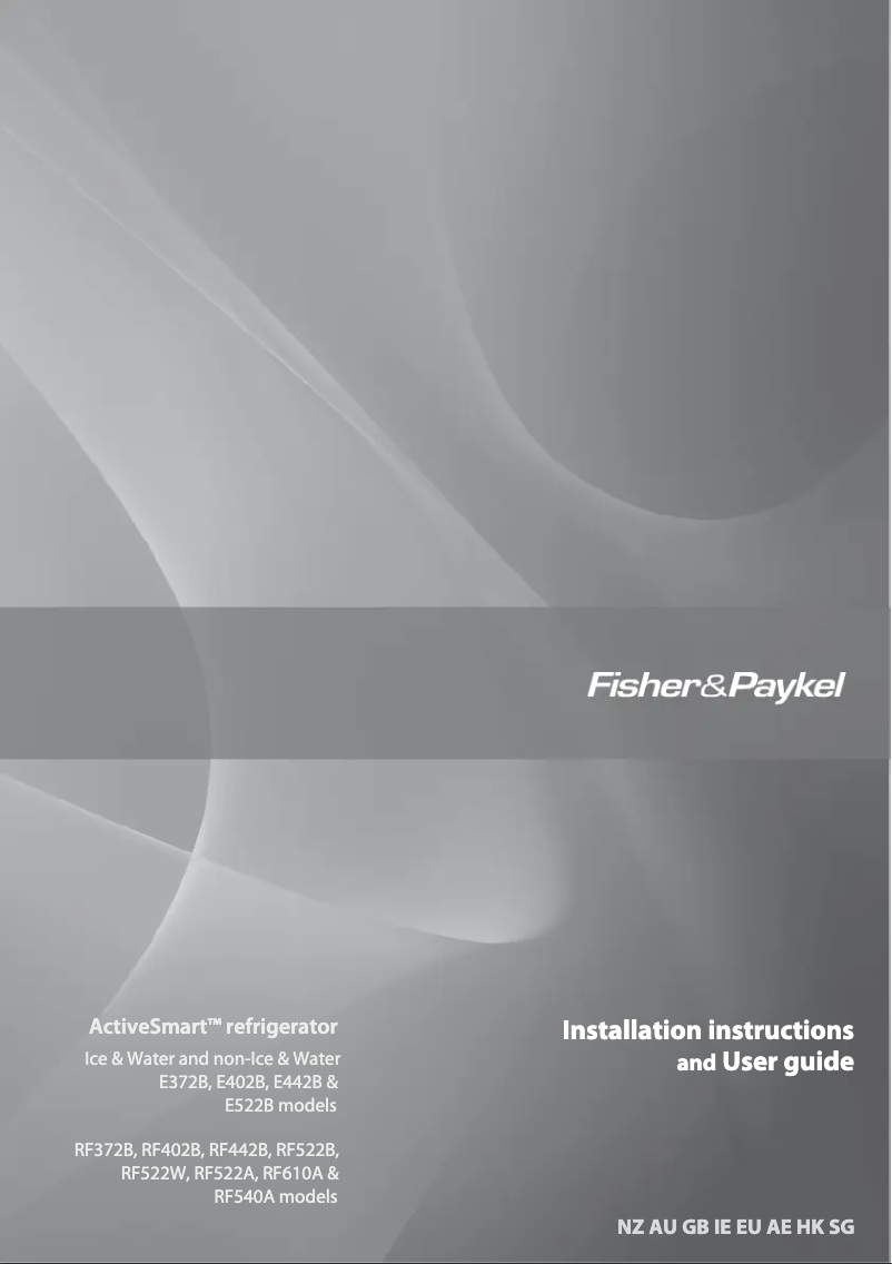 Página 1 del manual Manual de usuario Fisher & Paykel E522BRWFD5