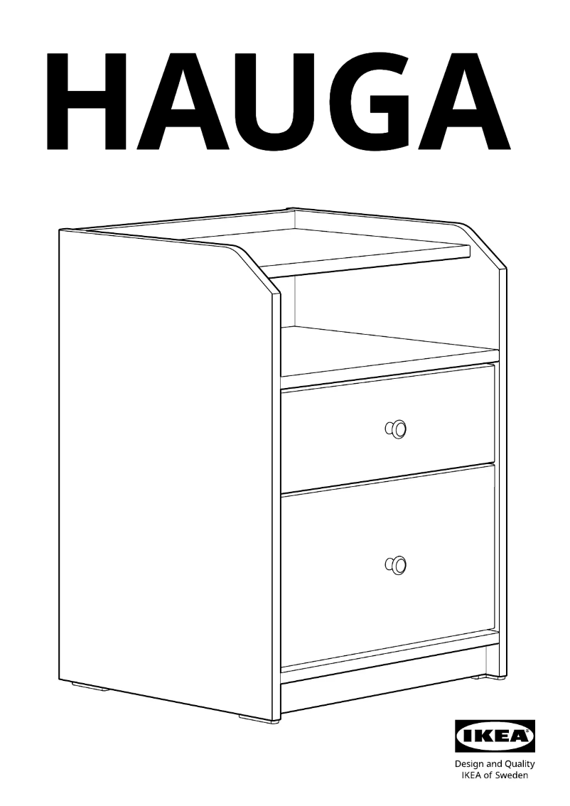 Page 1 de la notice Manuel utilisateur Ikea HAUGA 105.728.24