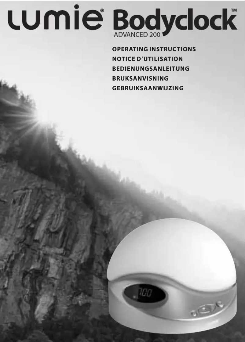 Page 1 de la notice Manuel utilisateur Lumie BodyClock Advanced 200