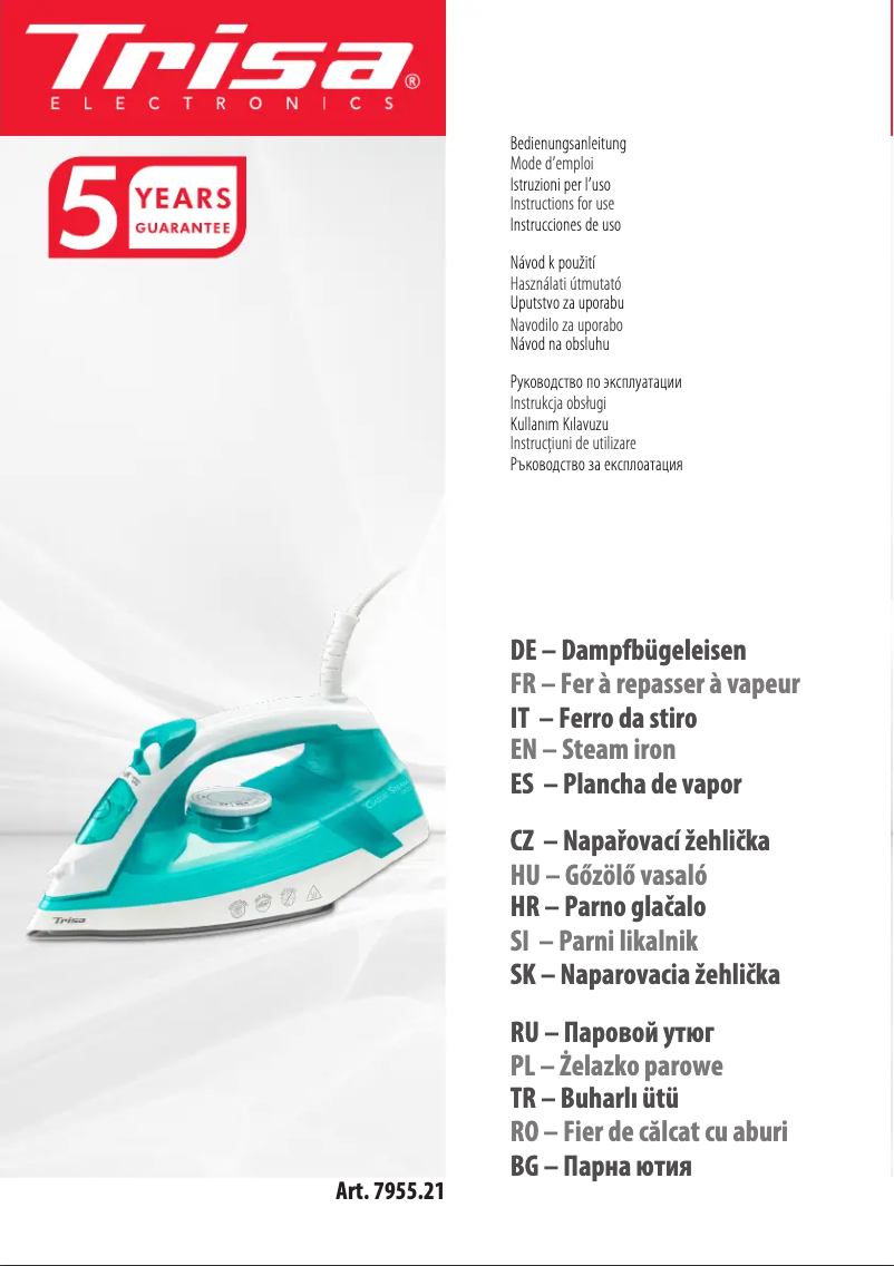 Page 1 de la notice Manuel utilisateur Trisa Classic Steam i5521