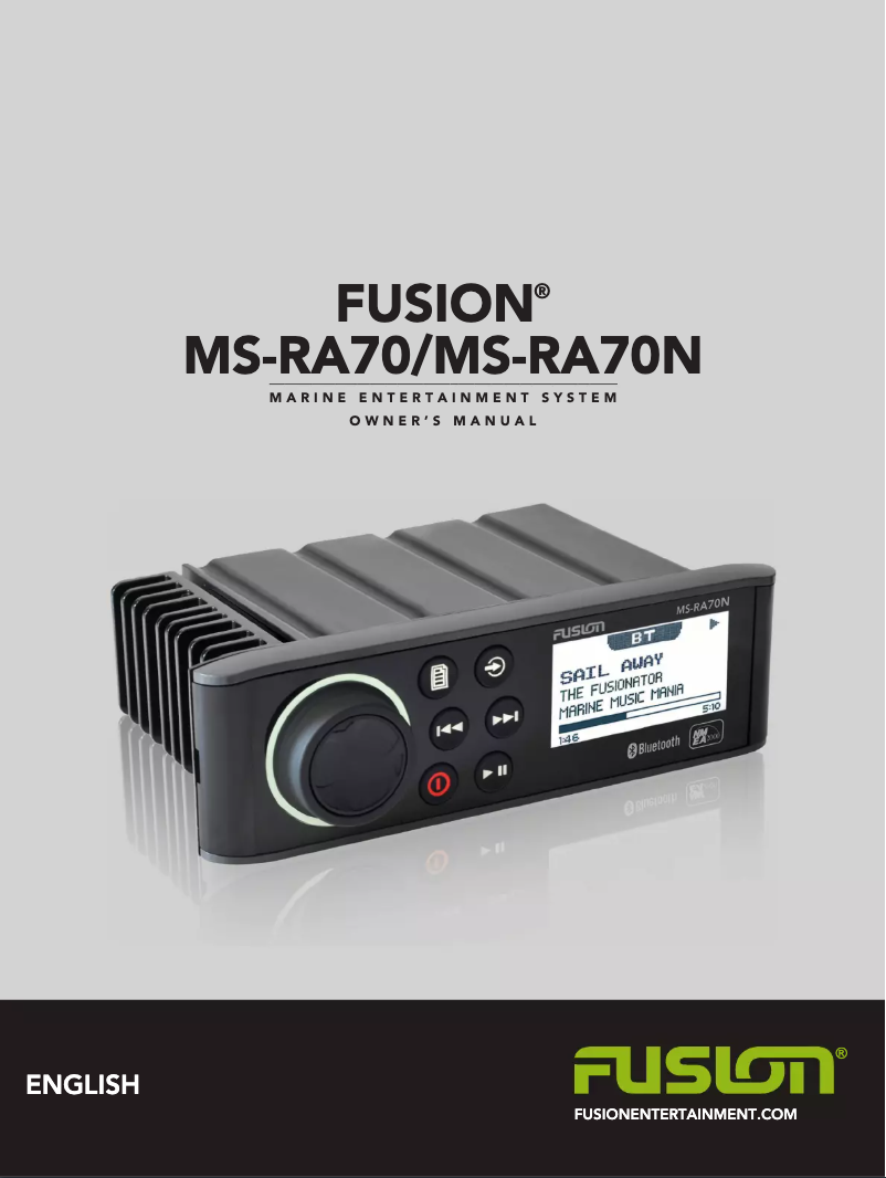 Página 1 del manual Manual de usuario Fusion MS-RA70