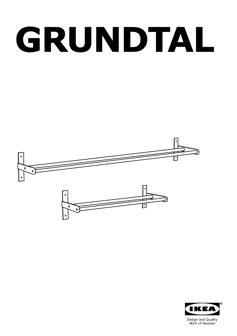 Page 1 de la notice Manuel utilisateur Ikea GRUNDTAL (40x14)