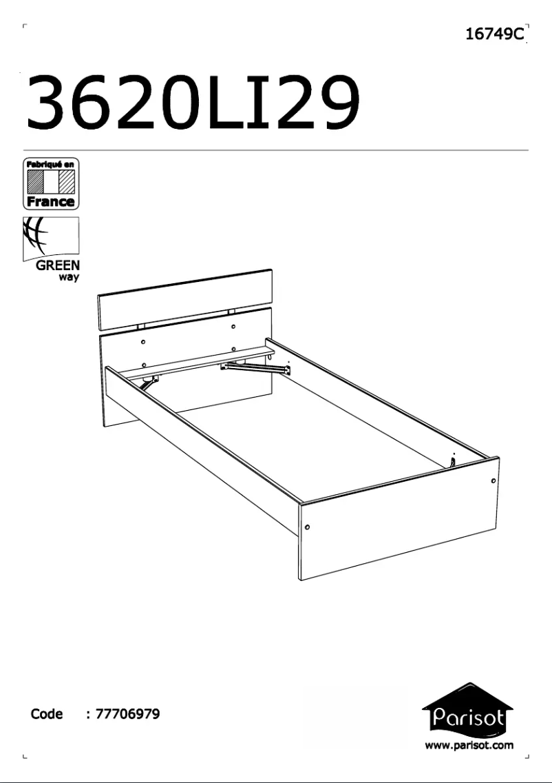 Page 1 de la notice Manuel utilisateur Parisot Infinity 3620LI29