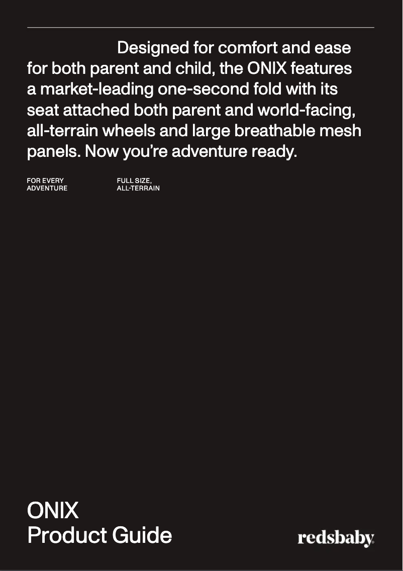 Página 1 del manual Manual de usuario Redsbaby ONIX
