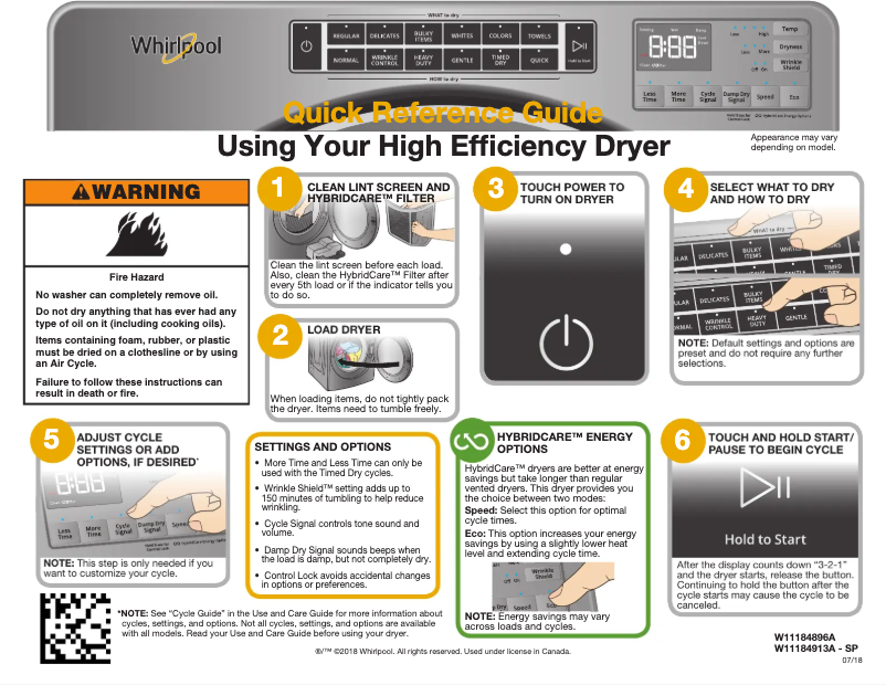 Page 1 de la notice Manuel utilisateur Whirlpool WHD560CHW