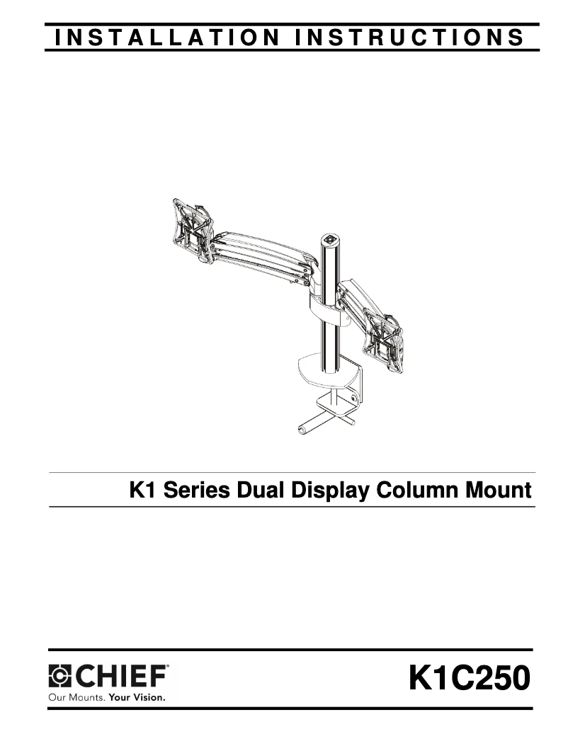 Page 1 de la notice Manuel utilisateur Chief Kontour K1C250B
