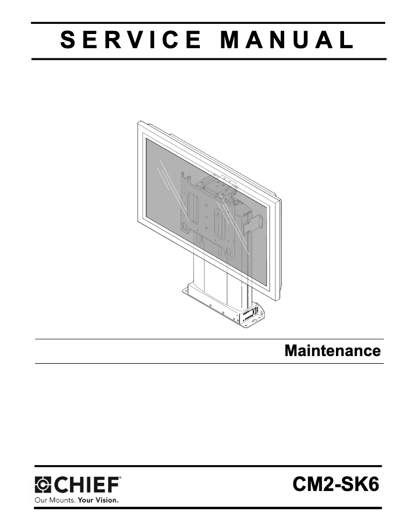 Page 1 de la notice Manuel utilisateur Chief CM2-SK6